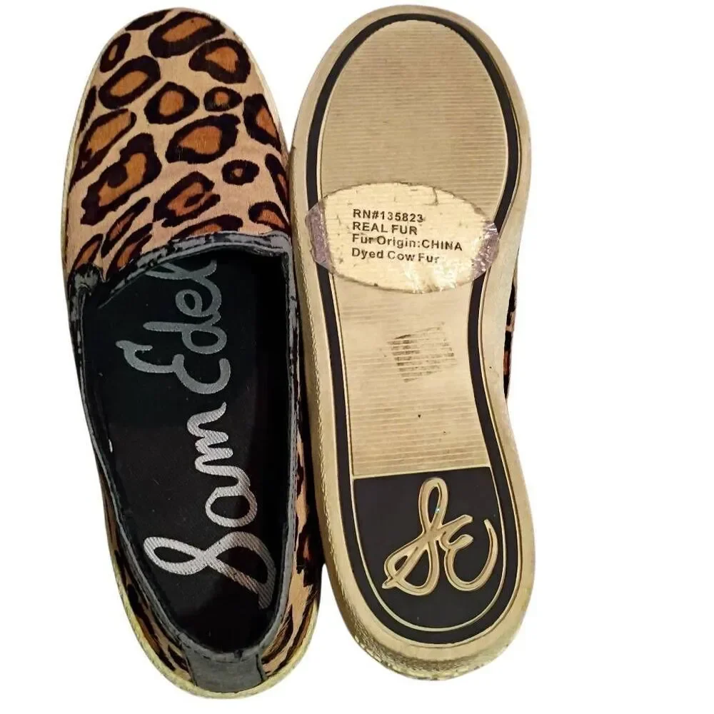 Sam Edelman Khloe Leopard Slip On Loafers size 7.5 Women's
